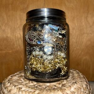 Mystery Jewelry Jar! Variety of Gold, Silver, & Colored new & vintage pieces